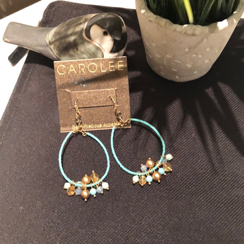 Semi precious accented  earrings
